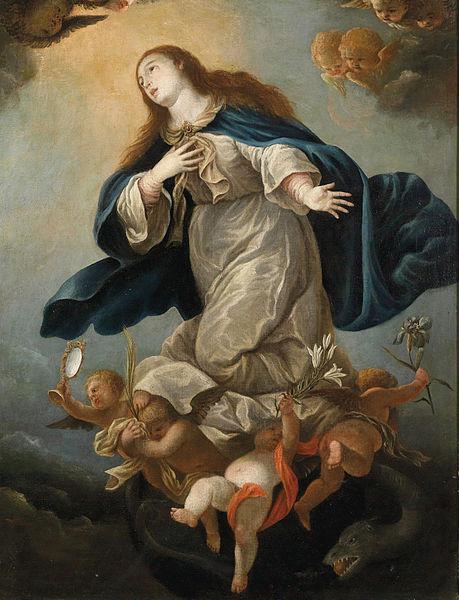 Circle of Mateo Cerezo the Younger Immaculate Virgin, formerly in the Chapel of Palacio de Penaranda, Spain